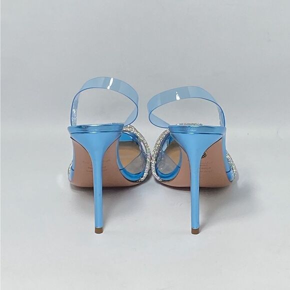 Aquazzura Gatsby Crystal-Embellished Slingback pumps size 38 - Picture 10 of 15